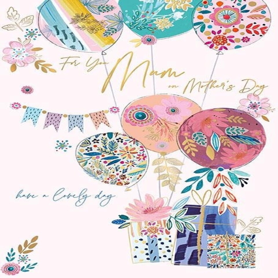 image 1 of Words 'n' Wishes Mother's Day Card for a Lovely Mum on Mother's Day, 23.5 x 16.5 cm,