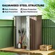 image 3 of Outsunny Outdoor Storage Shed Steel Garden Shed w/ Lockable Door Brown
