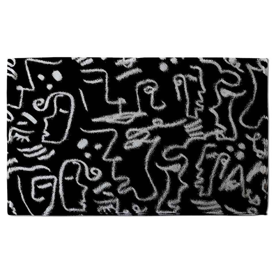 image 1 of Geometric Shapes Repeating Designer Bath Towel | Multi