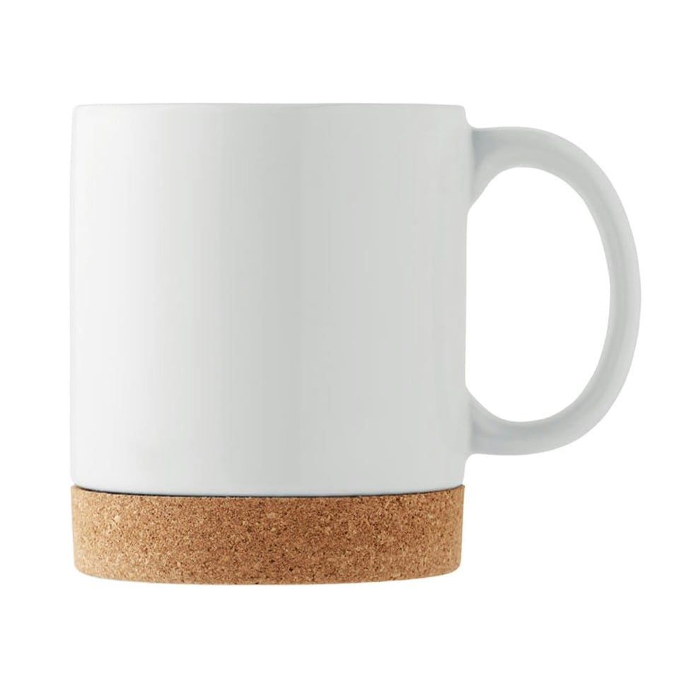image 1 of MidOcean Karoo Cork Ceramic 280ml Mug - White - One Size