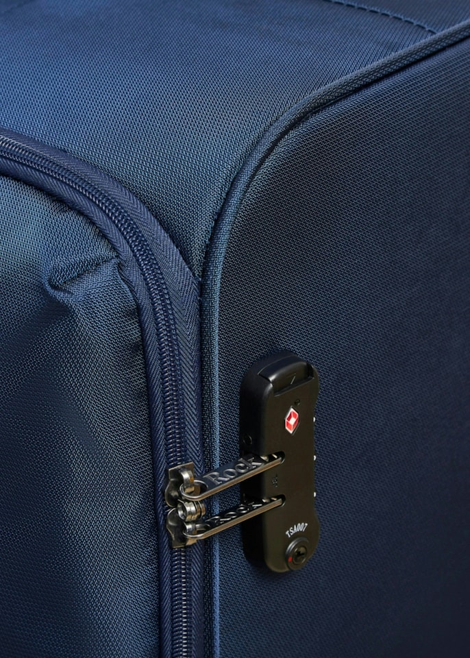 image 1 of Rock Paris Medium Suitcase Navy | Blue | Medium