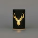 image 2 of 17cm Christmas Decorated Vase Led Black Glass Vase / Stags Head