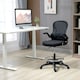 image 2 of Vinsetto Draughtsman Chair Mesh Chair w/ Adjustable Footrest Ring, Black