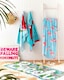 image 5 of Catherine Lansfield Flamingo Cotton Beach Towel | Blue | One size