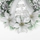 image 4 of Living and Home Christmas Wreath with Mixed Silver Decorations - 30cm