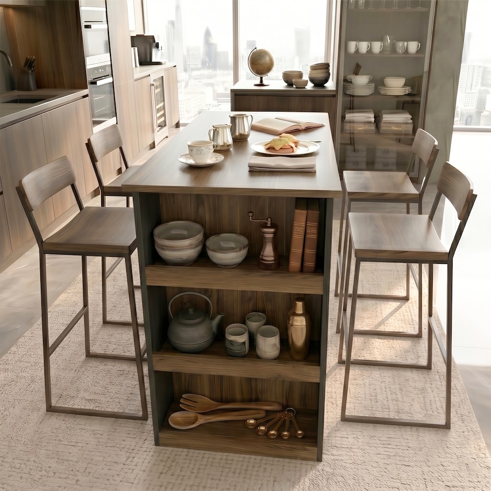image 1 of Decorotika Mado Kitchen Island - Bar Table