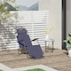 image 2 of Outsunny 2 in 1 Outdoor Folding Sun Lounger with Adjustable Back Grey
