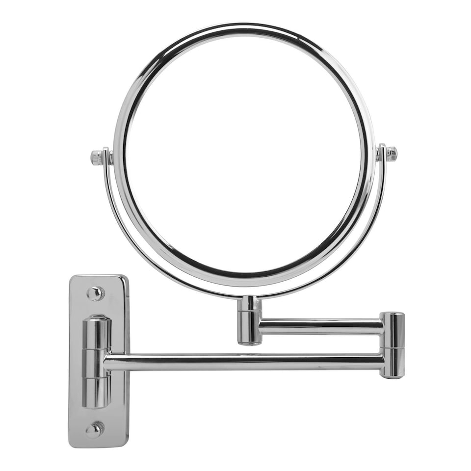 image 1 of Showerdrape Lindos 3x Magnifying Chrome Extending Wall Mounted Shaving Mirror