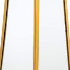 The Obelisk - New Gold Metal Edged Mirrored Garden Ornament 39" X 8" X 8" (100CM X 20CM X 20CM) | Gold