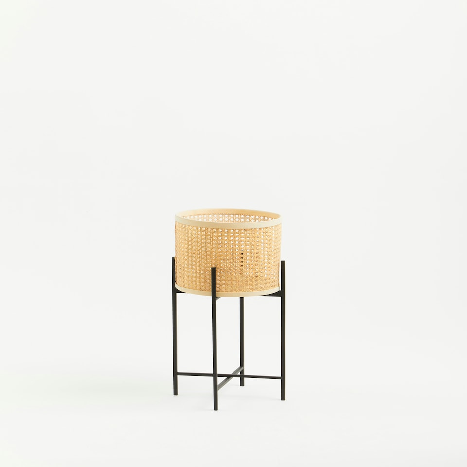 image 1 of Interiors by Premier Sturdy Large Planter, Handwoven Detailing On Small Outdoor Planters, Contemporary Planter For Flowers Cream