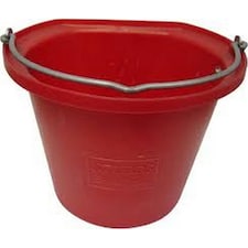 Stubbs Hanging Bucket Flat Sided Small - Red - 14l