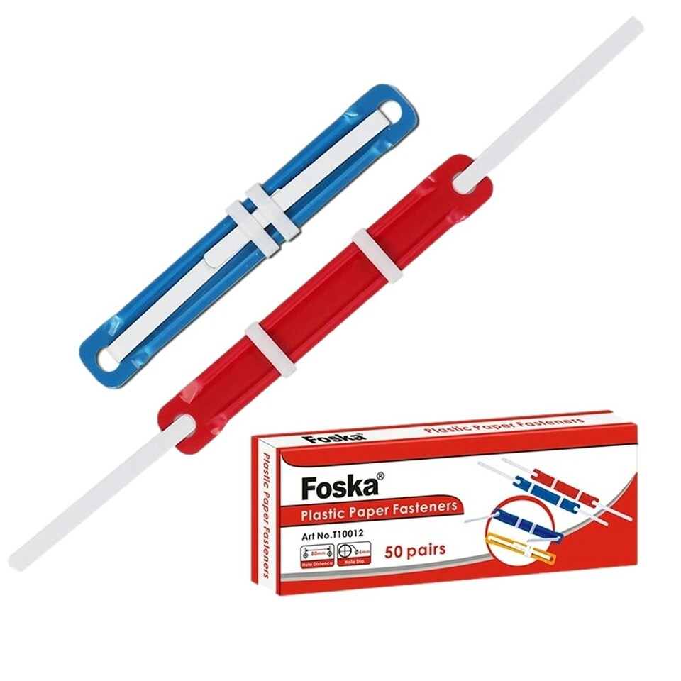 image 1 of Pack of 50 Assorted Colour Paper Fasteners