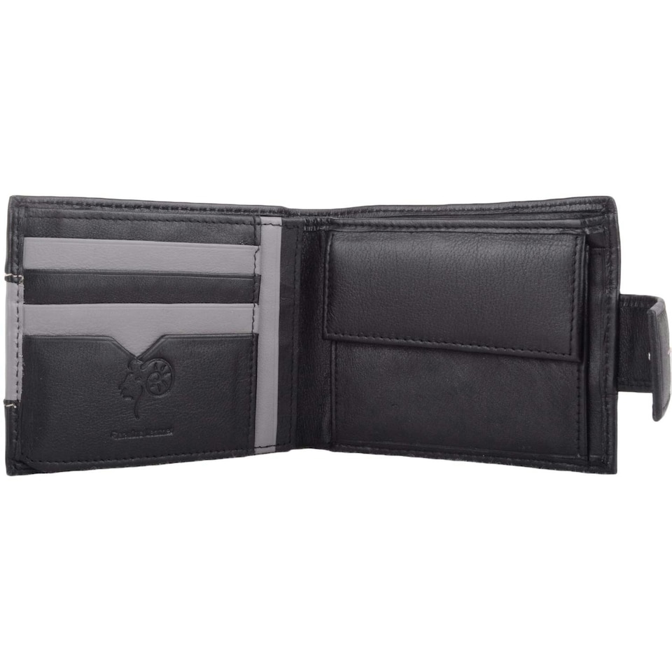 image 1 of Soft Leather Tri-Fold Money / Credit Card Holder / Wallet Brown