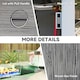 image 8 of Outsunny Gas Fire Pit Table with 40,000 BTU Burner, Cover, Dark Grey