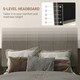 image 3 of HOMCOM King Size Bed Frame with 5-Level Adjustable Headboard Wooden Slats