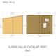 image 8 of Super Value Overlap Pent Shed 8x6 SD