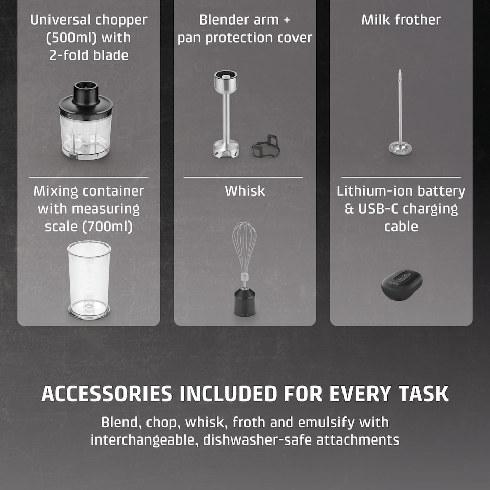 image 1 of Caso Design Click & Mash Cordless Hand Blender