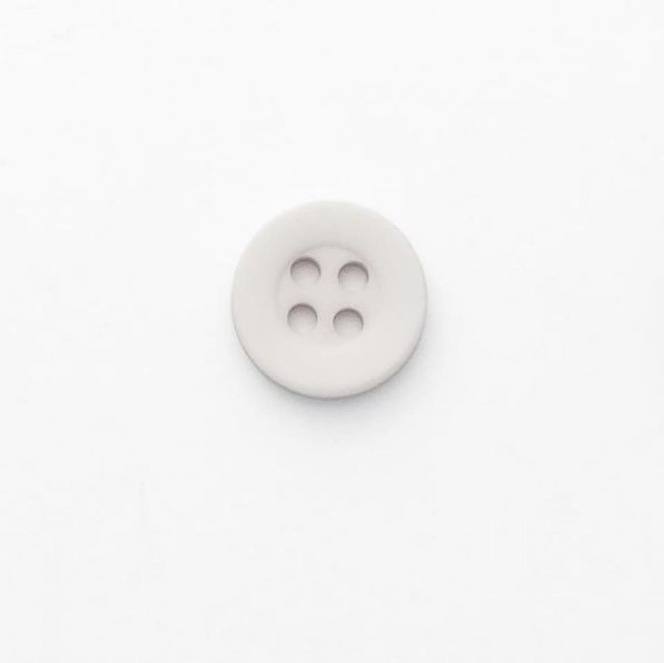 Minerva Grey Round Plastic Shirt Buttons for Dressmaking - 11.5mm - per value pack of 100