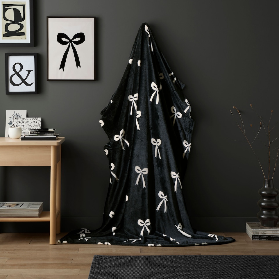 image 1 of Fusion Bows Throw Monochrome
