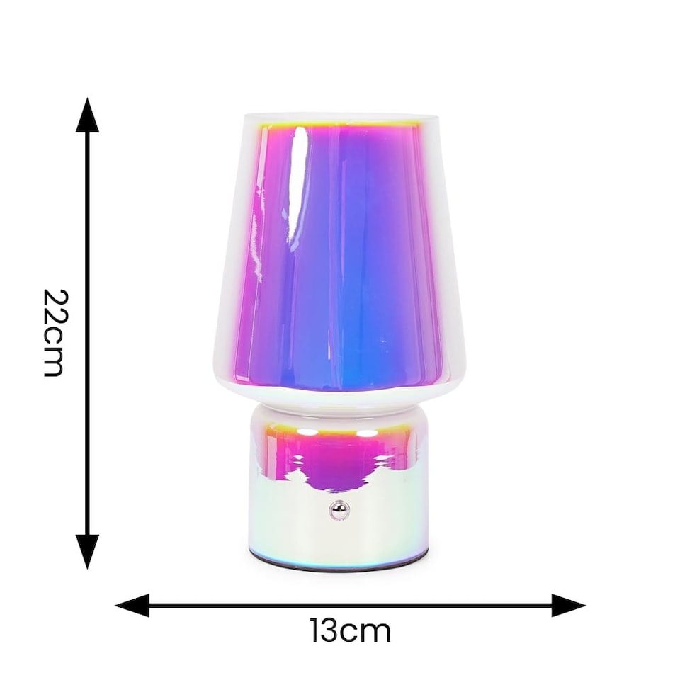 image 1 of ValueLights Hanya Plated Multicolour Table Lamp Multicolour Shade and Bulb