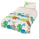image 1 of Rapport Dinosaur Duvet Cover Set - White/Grey/Green - Single White | Single