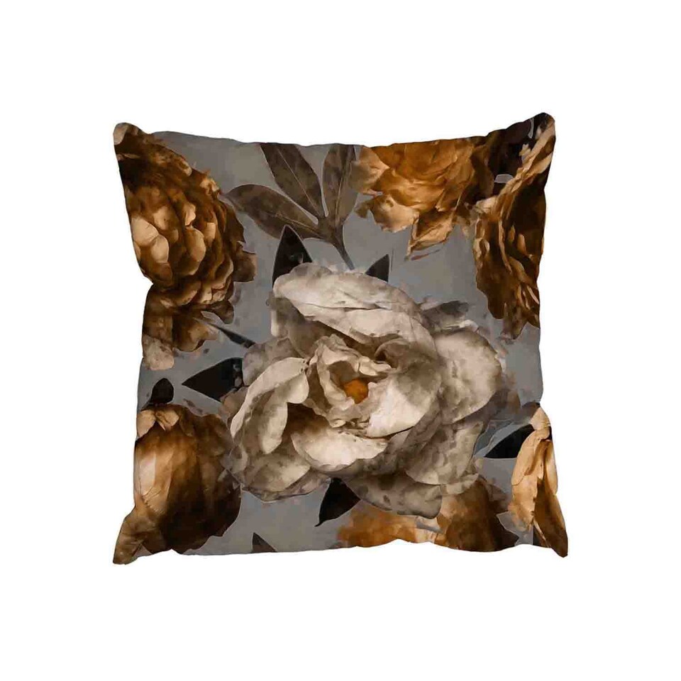 Cushions - Golden White Flower (Cushion) | Multi