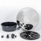 image 7 of Brushed Sphere Stainless Steel Outdoor Water Feature with Lights H75cm