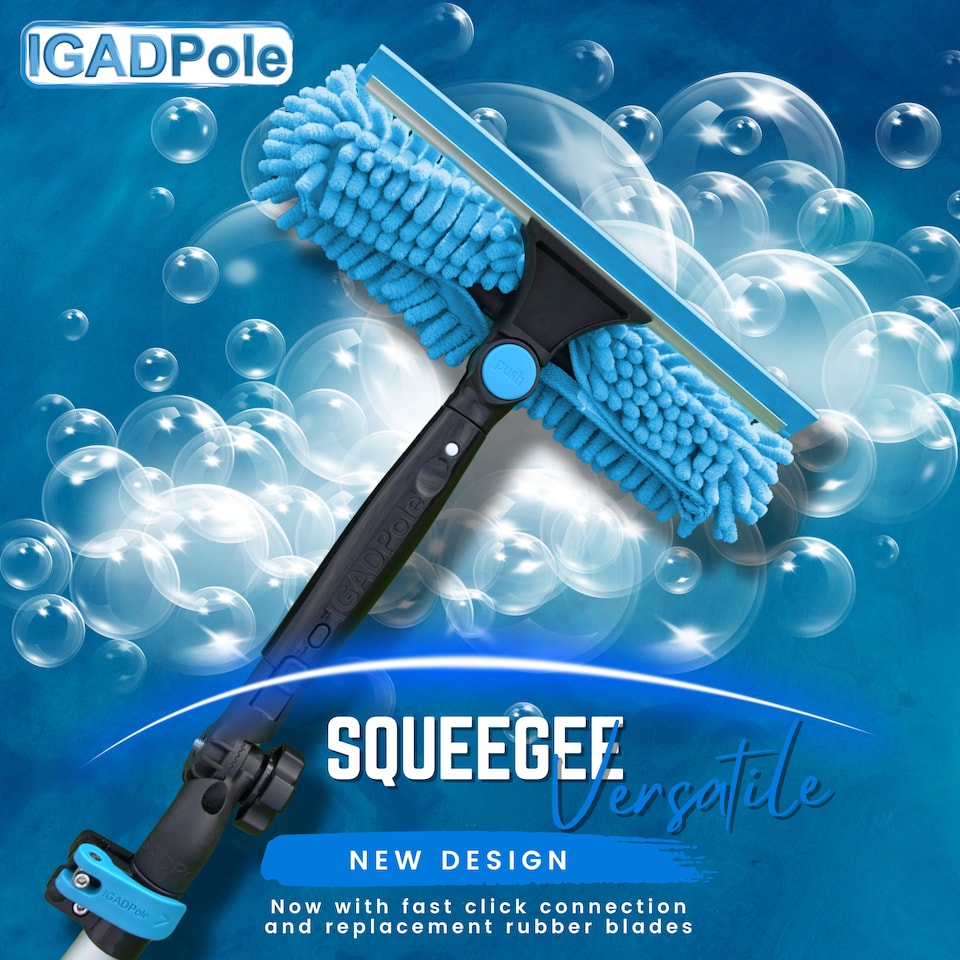 image 1 of IGADPole Water-fed Brush, Cobweb Duster and 10"(25cm) Squeegee (No Pole Included)