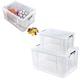 image 1 of 3 x 24 Litre Storage Box For Home Or Office With Strong Snap Closure Lid & Reinforced Base Clear