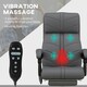 image 3 of Vinsetto PU Leather Vibration Massage Office Chair with Heat, Footrest, Grey