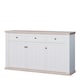 image 3 of Pontypool 3 Drawer & 3 Door Sideboard in White and Riva Oak