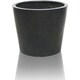 image 1 of Primrose Black Polystone Patio Garden Outdoor Round Planter 60cm