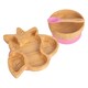 image 1 of Tiny Dining Children's Bamboo Suction Unicorn Dinner Set - Pink