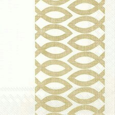 IHR Lunch Napkins Ceremonial Day Gold 33cm 3ply 20 Pack