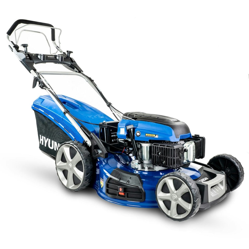 image 1 of Hyundai 22”/56cm 196cc 4-in-1 Electric-Start Self-Propelled Petrol Lawnmower | HYM560SPE