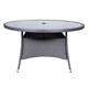image 2 of Malaga 6 Seater Stacking Dining Set with Cushion - Synthetic Rattan - L140 x W140 x H74 cm - Slate Grey