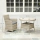image 5 of Outsunny Rattan Dining Set for 4 with Cushions Grey