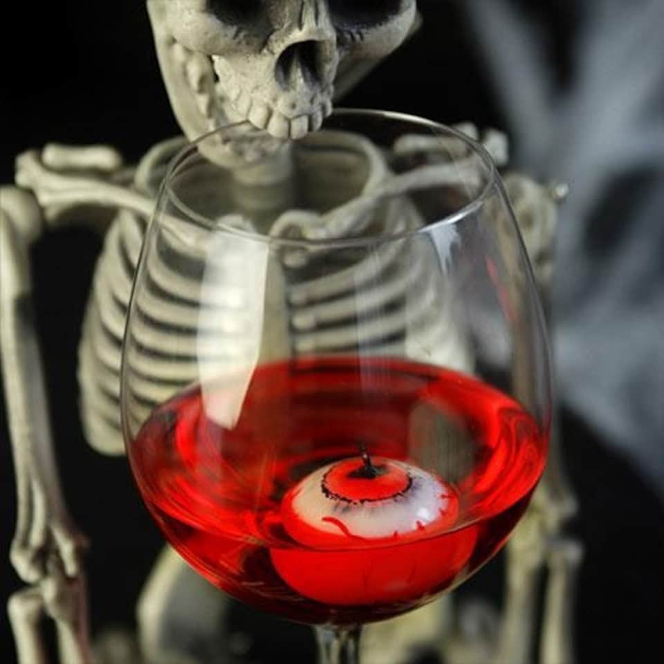 image 1 of Floating Bloodshot Eye Halloween Candle