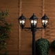 image 3 of ValueLights Mayfair 3 Way Black Outdoor Lamp Post Light | Black