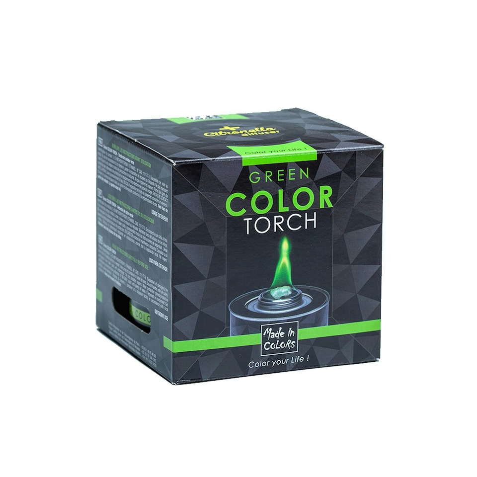 image 1 of Color Torch Outdoor Garden Citronella Candle - 1 x 330ml Green