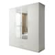 image 1 of Modern Space-Saving 4-Door Hinged Wardrobe with Central Mirrored Doors - 8 Shelves & 2 Drawers, 171cm Wide