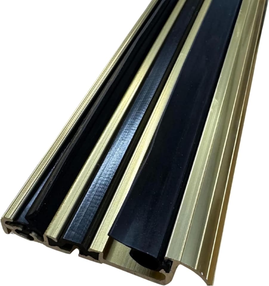 image 1 of Exitex Macclex 15/2 Thermal Break Door Threshold Draught Excluder Cill for 44mm Doors, 914mm | Gold