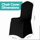 image 2 of Chair Cover Spandex Polyester Stretch, Flat Dining Slipcovers - 10pcs