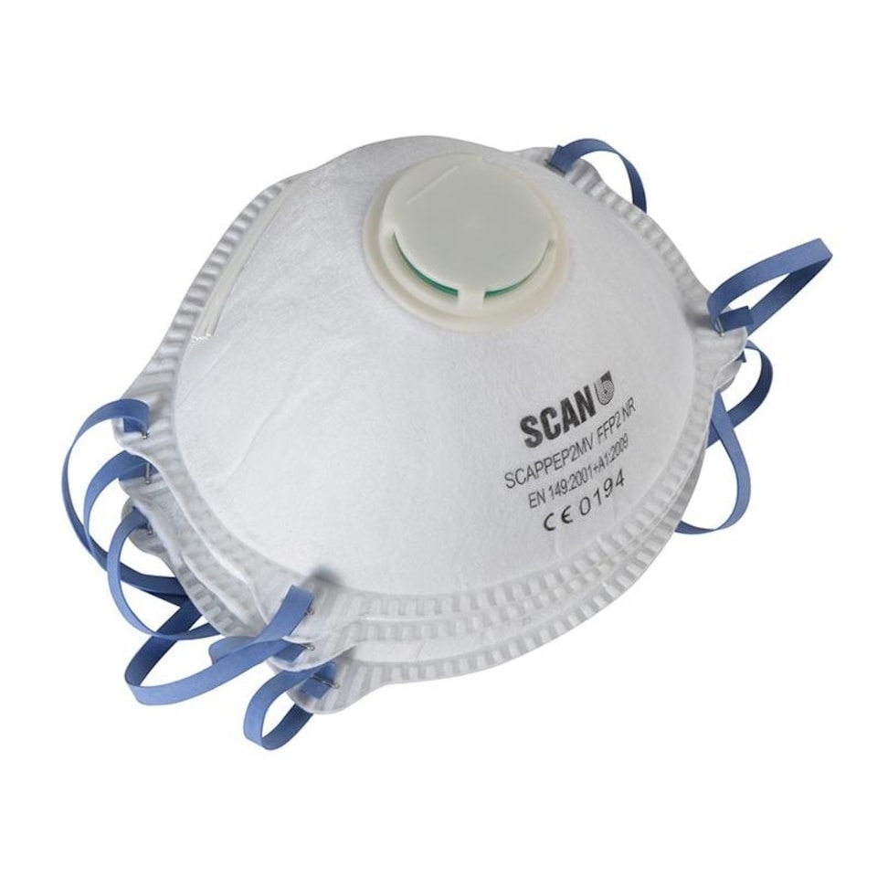 image 1 of Scan Moulded Valved Disposable Mask - Multi Colour - Pack of 3