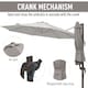 image 6 of Outsunny 3M Cantilever Parasol Aluminium Garden Umbrella with Crank, Grey