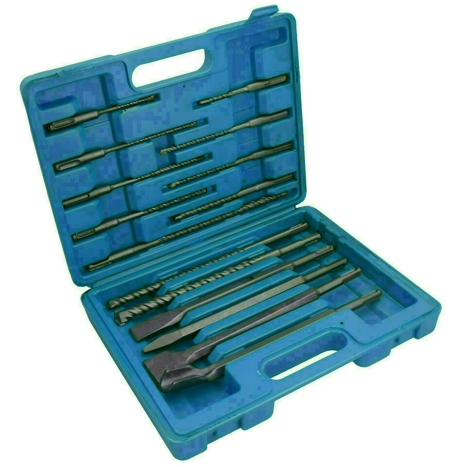 image 1 of SDS Plus Chisel Set Masonry And Steel Drill Bit Set 15pc SIL72