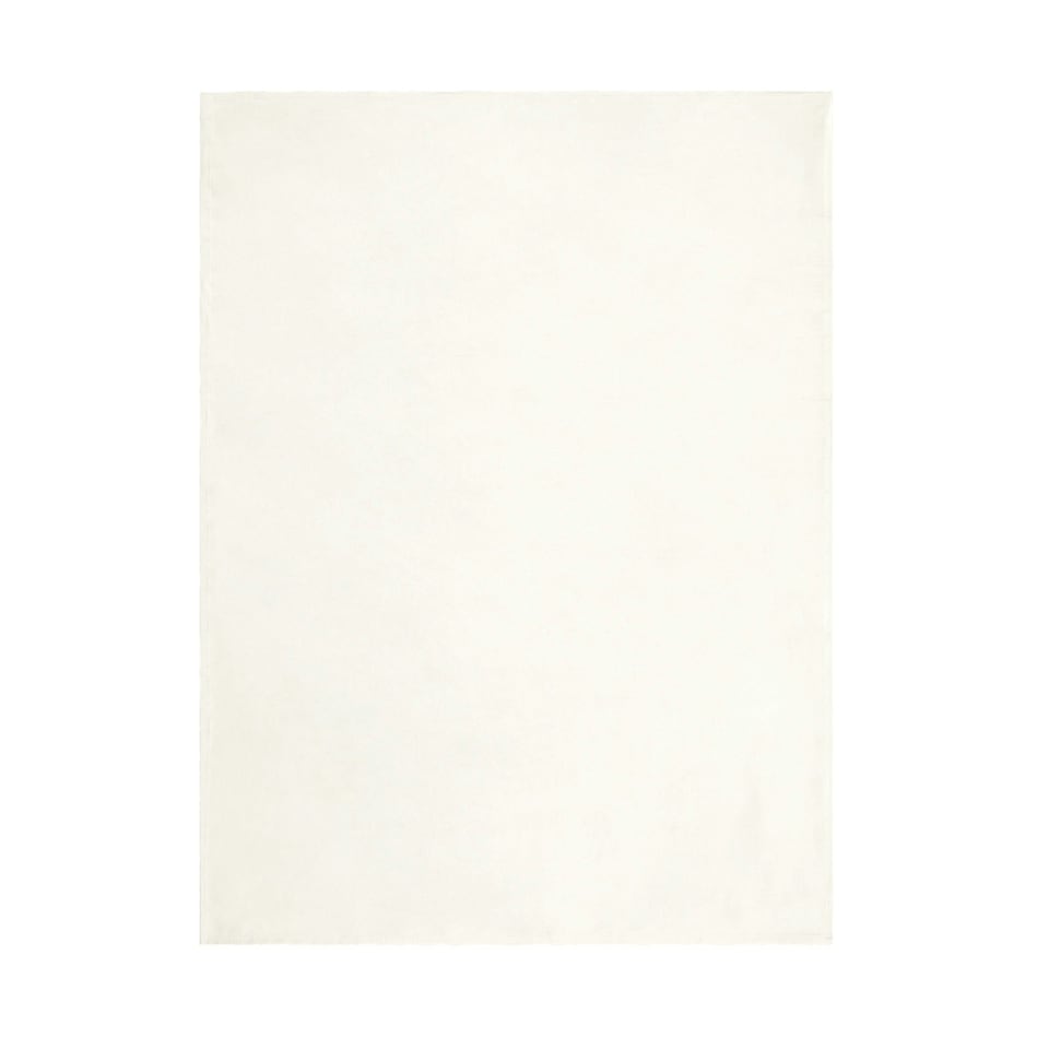 image 1 of OHS Plain Fleece Blanket Bedspread, 125x150cm - Cream