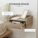 image 6 of HOMCOM Floating Nightstands Set of 2, Wall Mounted Bedside Table with Storage Drawer for Bedroom, Natural
