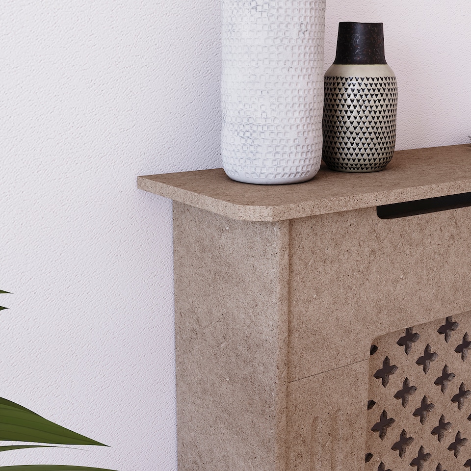 image 1 of Vida Designs Oxford Radiator Cover MDF Cabinet, Unfinished, 78cm