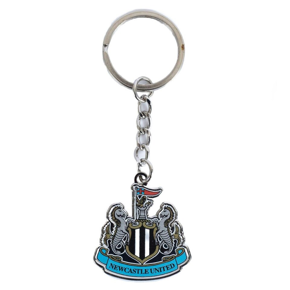 image 1 of Newcastle United FC Crest Keyring - Silver/Blue - One Size